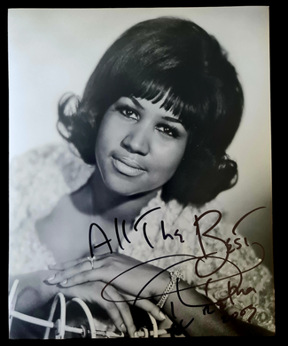 Aretha Franklin Autographed COA #AF79355 - Smith & Son's Collectibles