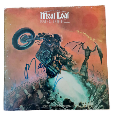 Meat Loaf Autographed 'Bat Out Of Hell' LP COA #ML35478