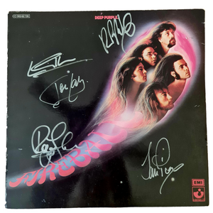 Deep Purple Autographed 'Fireball' LP COA #DP66597
