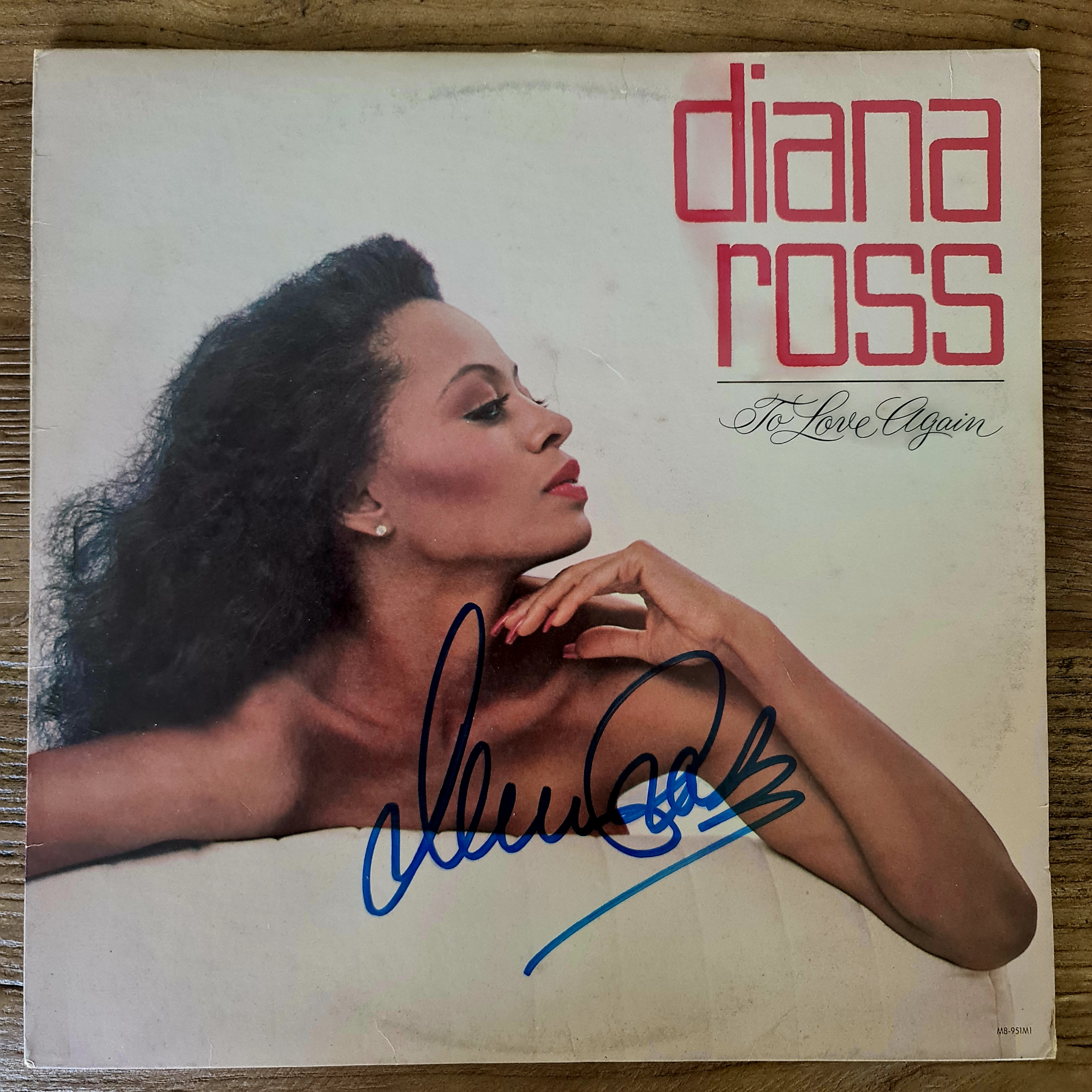 Diana Ross Autographed 'To Love Again' LP COA #DR22265 – Smith