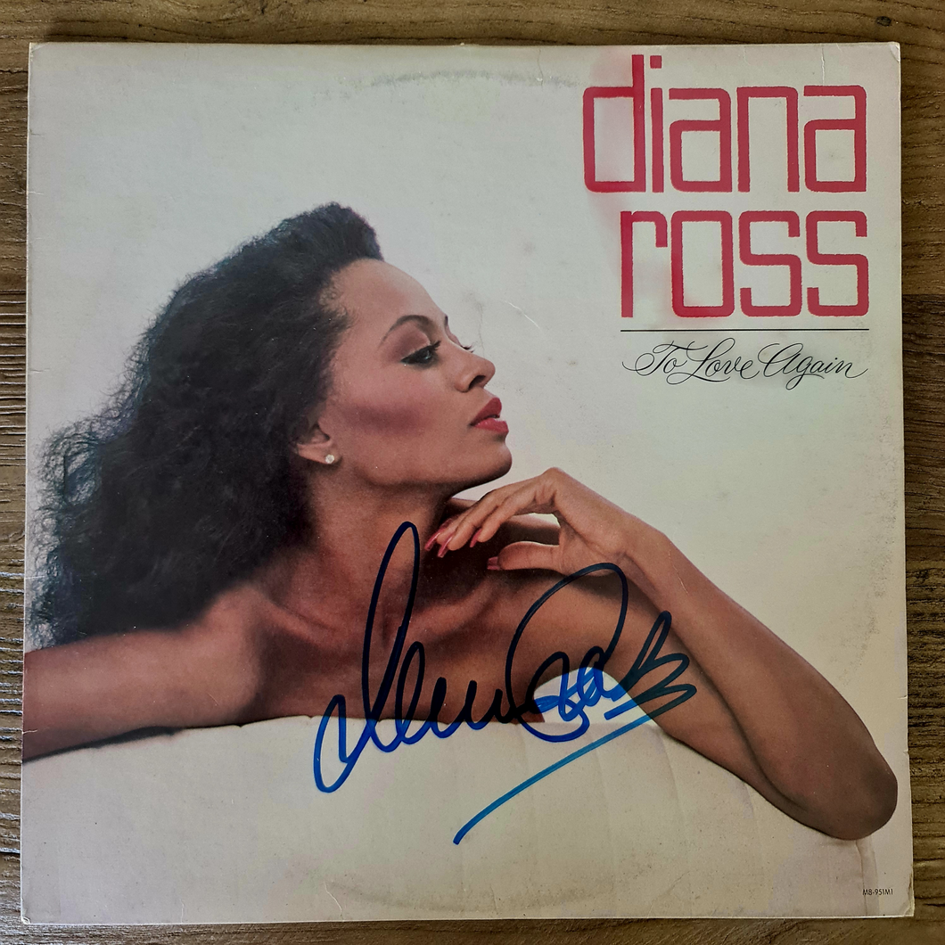 Diana Ross Autographed 'To Love Again' LP COA #DR22265
