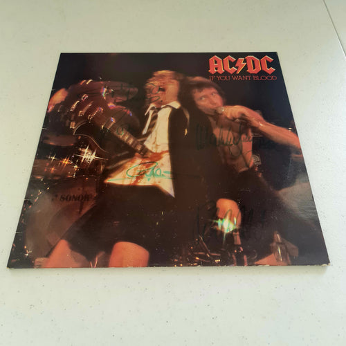 ACDC Autographed 'If You Want Blood' LP COA #AD33357