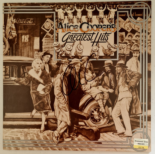 Alice Cooper 'Greatest Hits' Autographed LP COA #AC44795 - Smith & Son's Collectibles