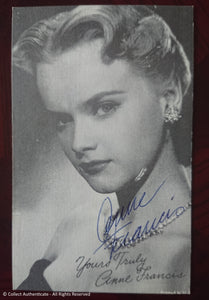 Anne Francis - Autographed Vintage 3.5x5.5 Photo - COA #AF58736 - Smith & Son's Collectibles