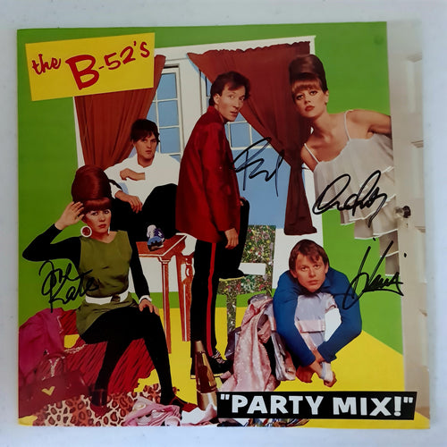B52s Autographed 'Party Mix' COA #BF74972 - Smith & Son's Collectibles