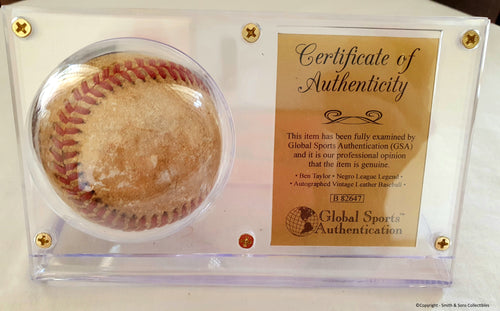 Ben Taylor - Autographed 'Vintage Baseball' in Heavy Display Holder COA #BT26874 - Smith & Son's Collectibles