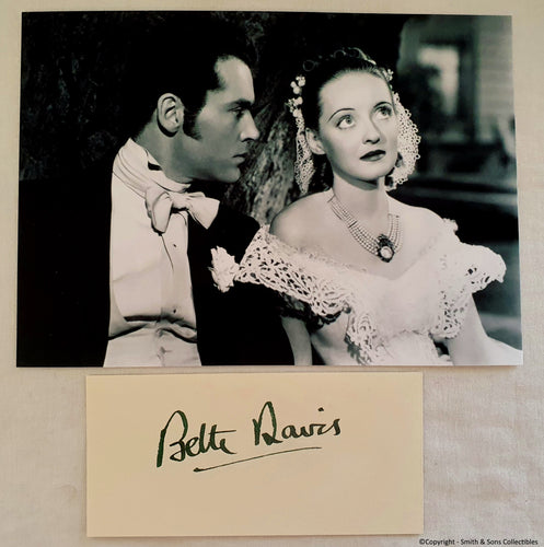 Bette Davis Autographed 'Signature Cut' & 5x7 Photo COA #BD75257 - Smith & Son's Collectibles