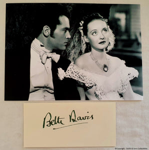 Bette Davis Autographed 'Signature Cut' & 5x7 Photo COA #BD75257