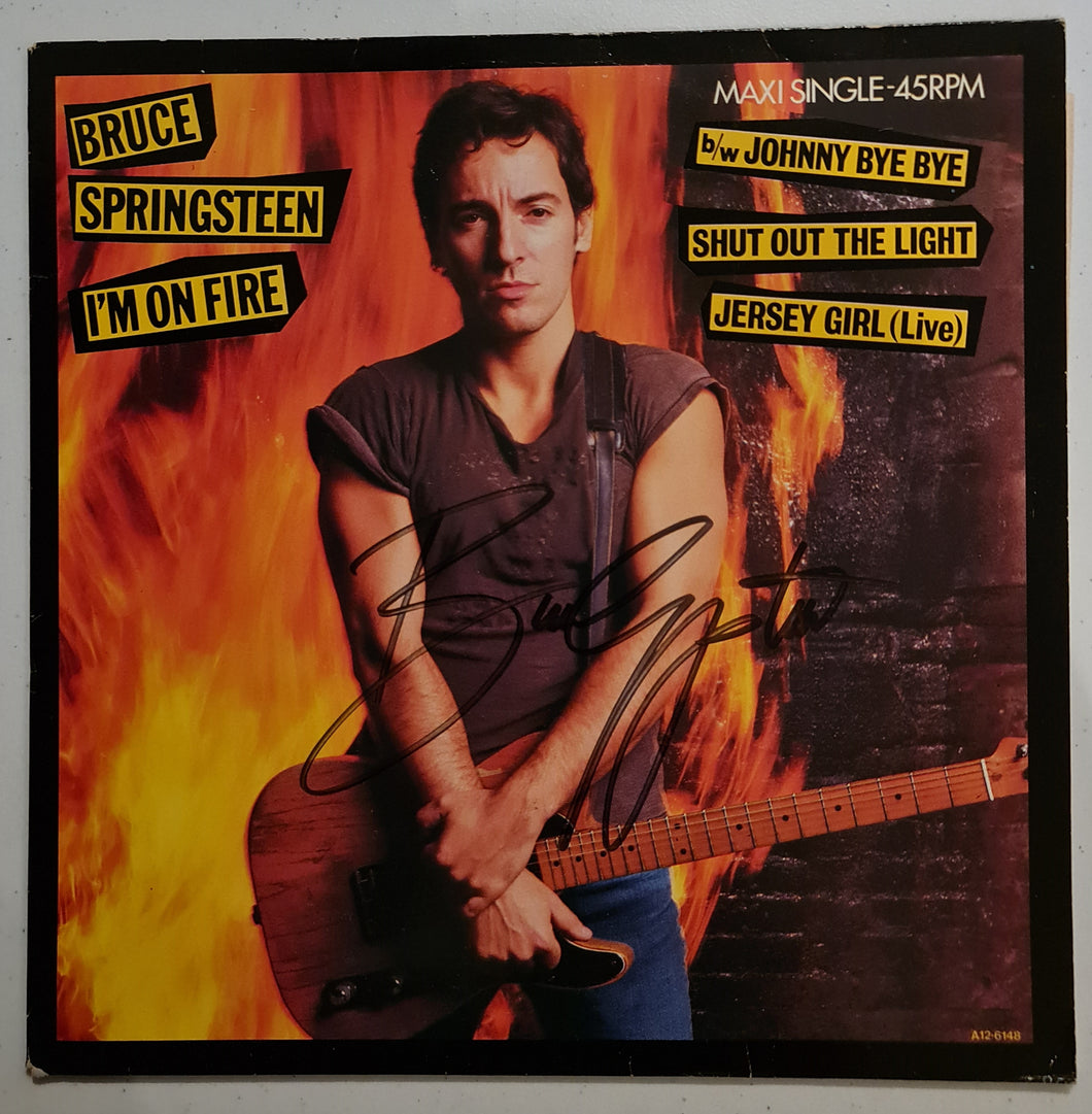 Bruce Springsteen Autographed 'I'm On Fire' Album COA BS88482