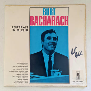 Burt Bacharach Autographed 'Portrait In Musik' LP COA #BB88797