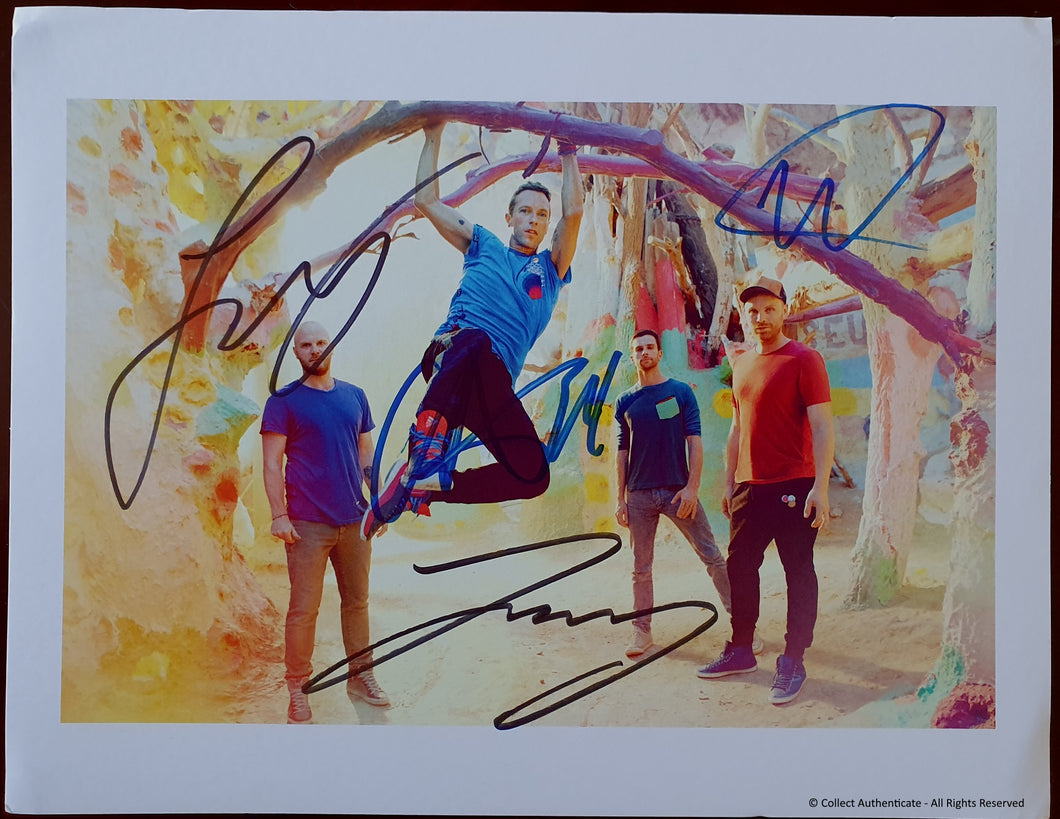 Coldplay Band Autographed Color 8x10 Photo COA #CP48987