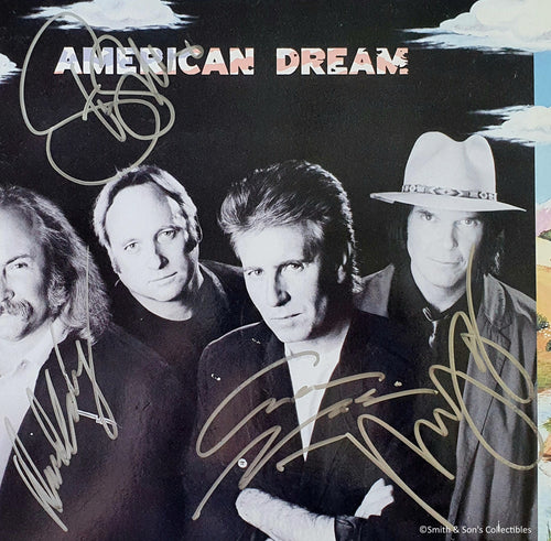 Crosby, Stills, Nash & Young all 4 Autographed American Dream Album COA #GY98674 - Smith & Son's Collectibles