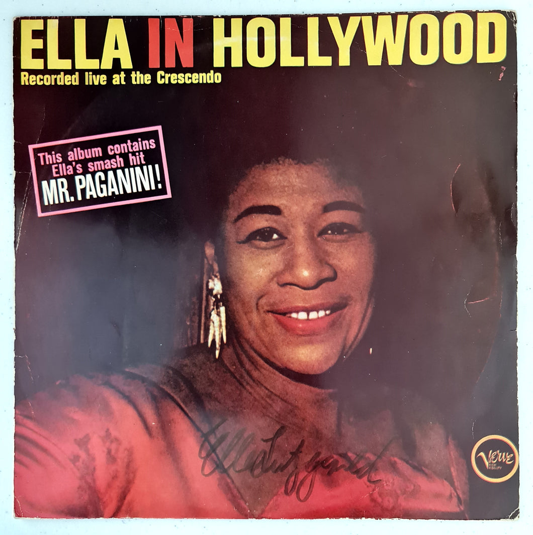 Ella Fitzgerald 'Ella in Hollywood' Autographed LP COA #EA62374