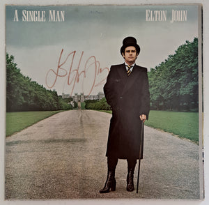 Elton John 'A Single Man' Auotgraphed LP COA #EJ49372