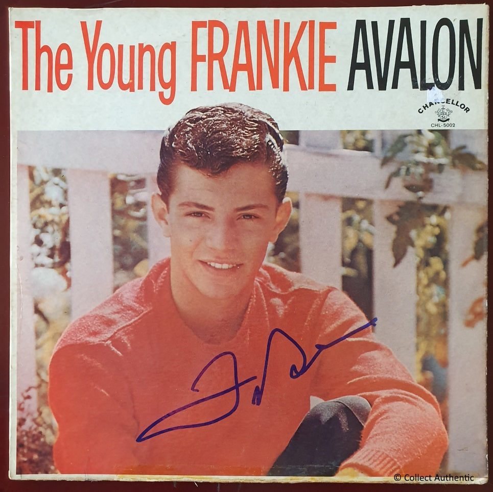 Frankie Avalon Autographed The Young Frankie Avalon Record Album COA #FA49763