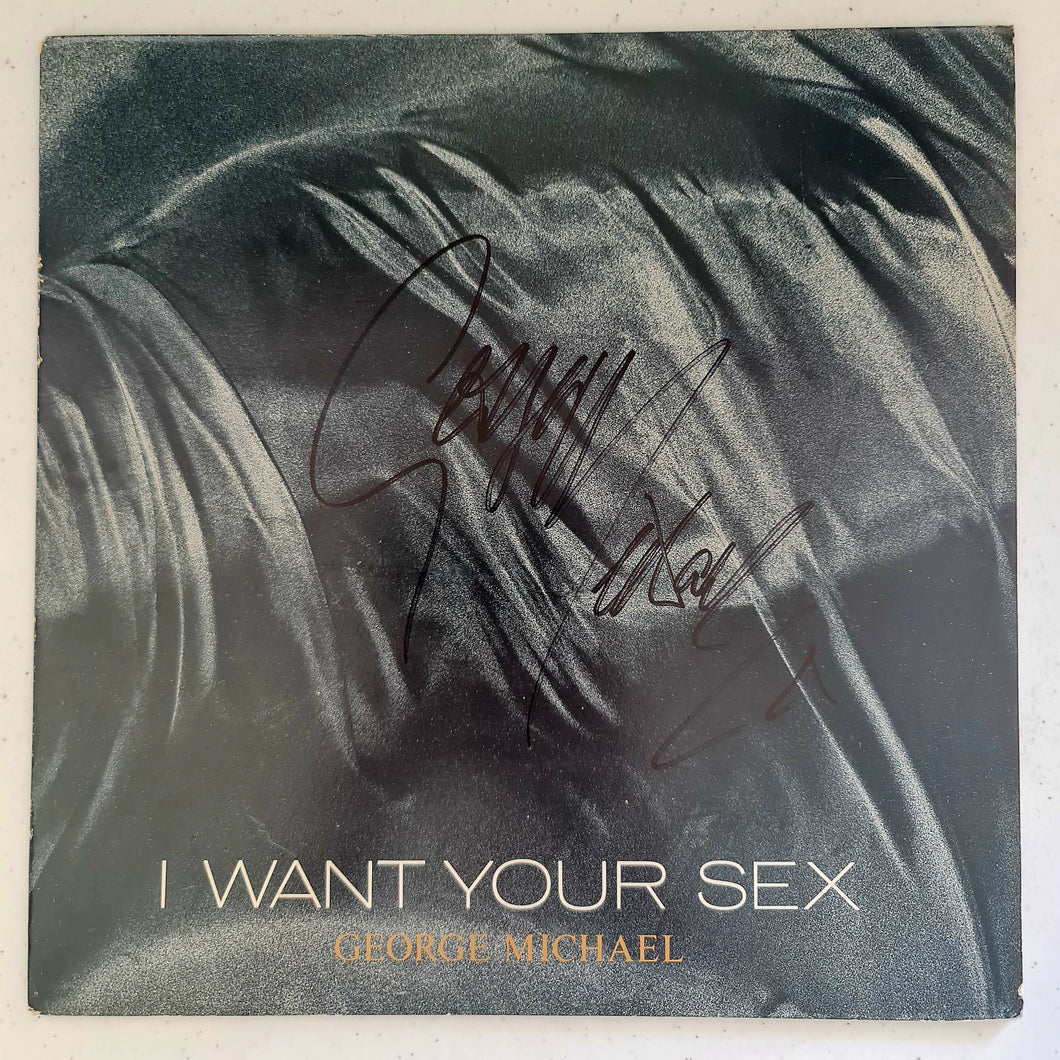 George Michael Autographed 'I Want Your Sex' LP COA #GM22264