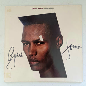 Grace Jones Autographed 'Living My Life' LP COA #GJ33358 - Smith & Son's Collectibles