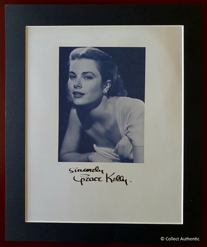 Grace Kelly Autographed Vintage Matted 8x10 Photo COA #GK89763 - Smith & Son's Collectibles