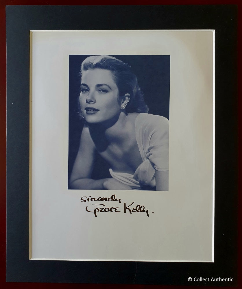 Grace Kelly Autographed Vintage Matted 8x10 Photo COA #GK89763
