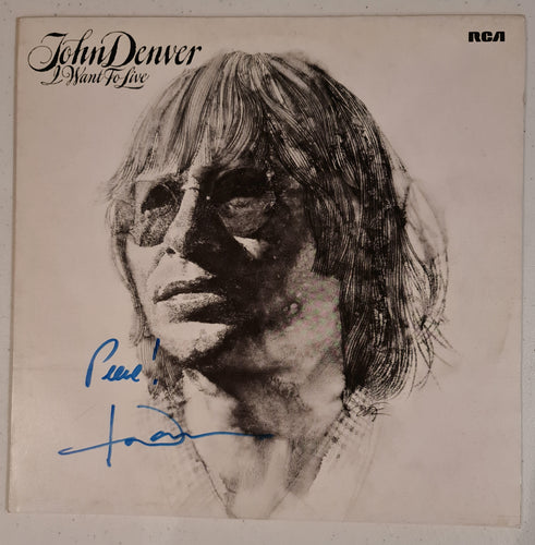 John Denver Autographed 'I Want To Live' Album COA #JD67475 - Smith & Son's Collectibles