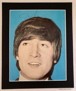 John Lennon Autographed 8x10 Color Photo Board COA #JL43287
