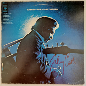 Johnny Cash 'At San Quentin' Autographed LP COA #JC25548