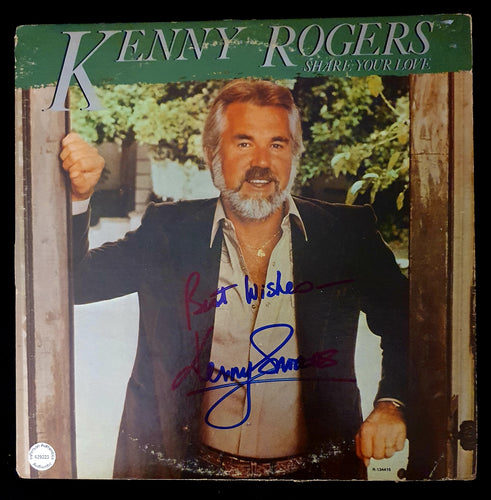 Kenny Rogers Autographed Share Your Love LP COA #KR43547 - Smith & Son's Collectibles