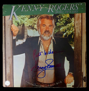 Kenny Rogers Autographed Share Your Love LP COA #KR43547