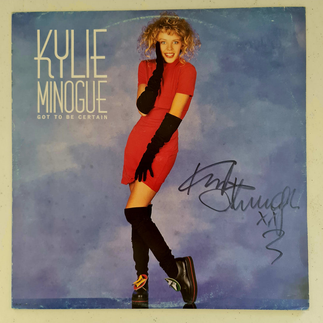 Kylie Minogue Autographed 'Got to be Certain' LP COA #KM33325