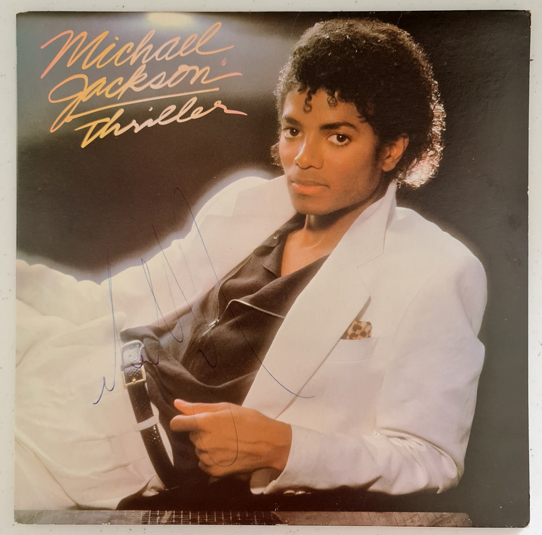Michael Jackson 'Thriller' Autographed LP COA #MJ49763