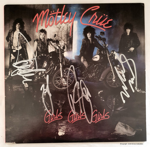 Motley Crue Fully Autographed LP COA #MC65974 - Smith & Son's Collectibles
