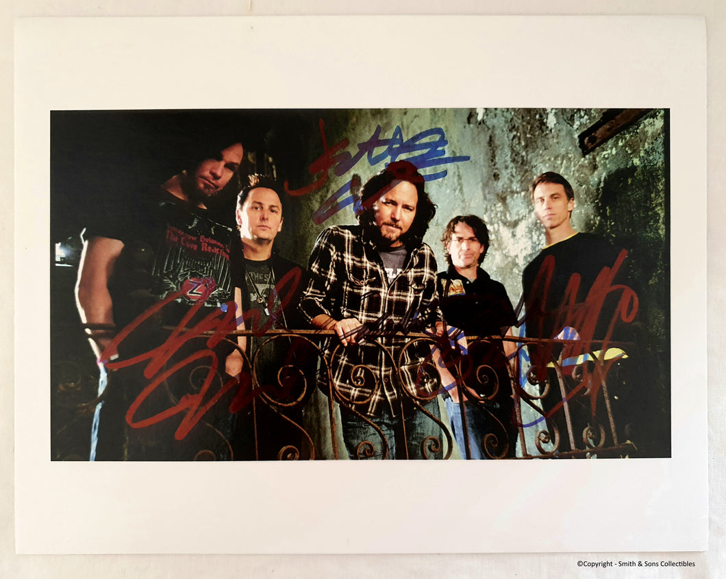 Pearl Jam - Fully Autographed 8x10 Photo - COA #PJ60738 - Smith & Son's Collectibles