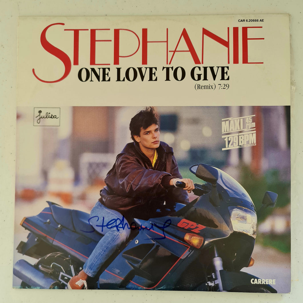 Princess Stephanie Autographed 'One Love to Give' LP COA #PS44978