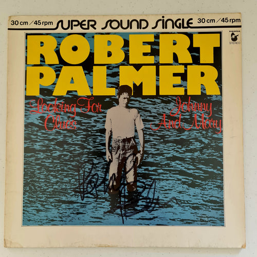 Robert Palmer Autographed 'Looking for Clues' LP COA #RP49735 - Smith & Son's Collectibles