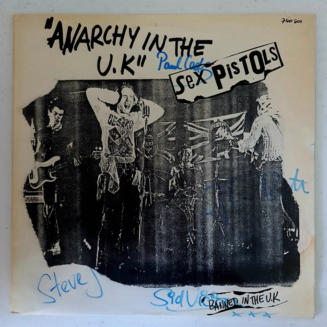 Sex Pistols Autographed 'Anarchy In The UK' COA #SP38972