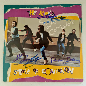 The Kinks Autographed 'State Of Confusion' LP COA #TK47334