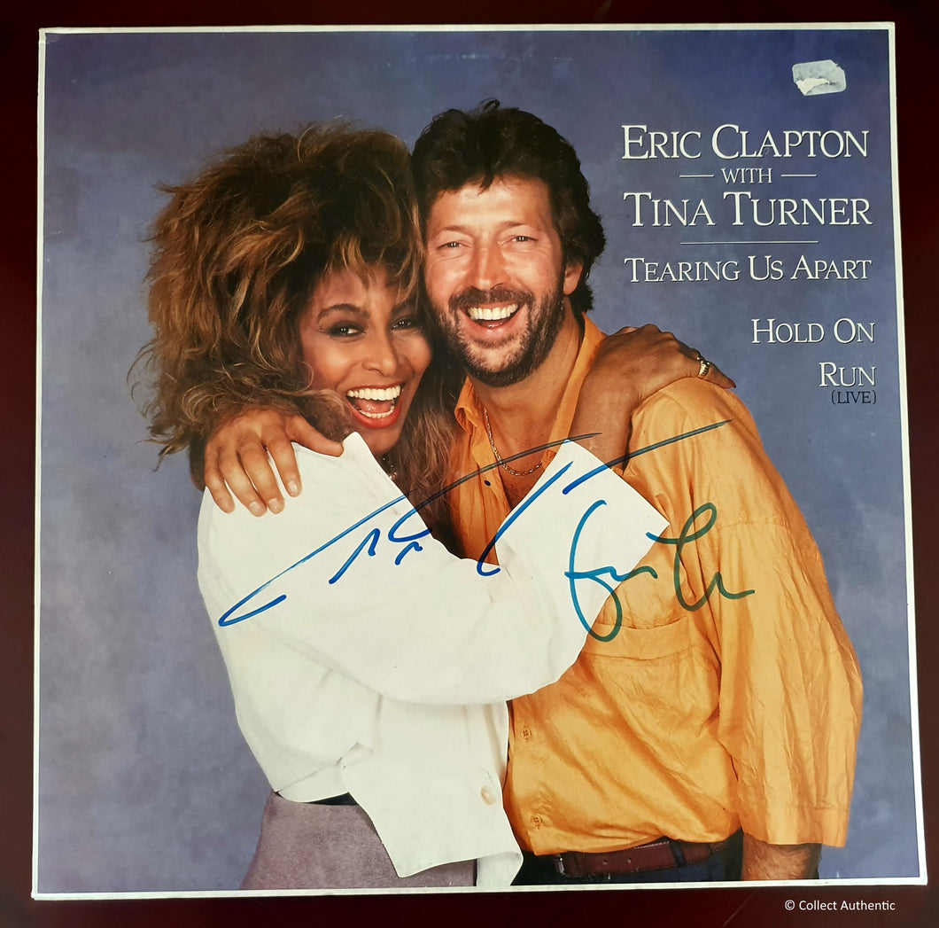 Tina Turner & Eric Clapton Autographed Album COA #TE336524