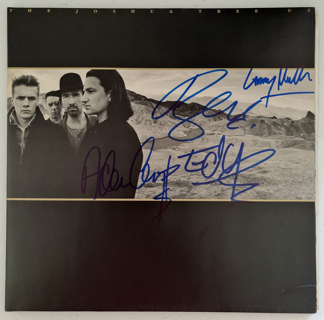 U2 'Joshua Tree' Autographed LP COA #UT4833