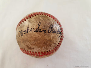 Wahoo Sam Crawford - Autographed 'Vintage Baseball' COA WC24687
