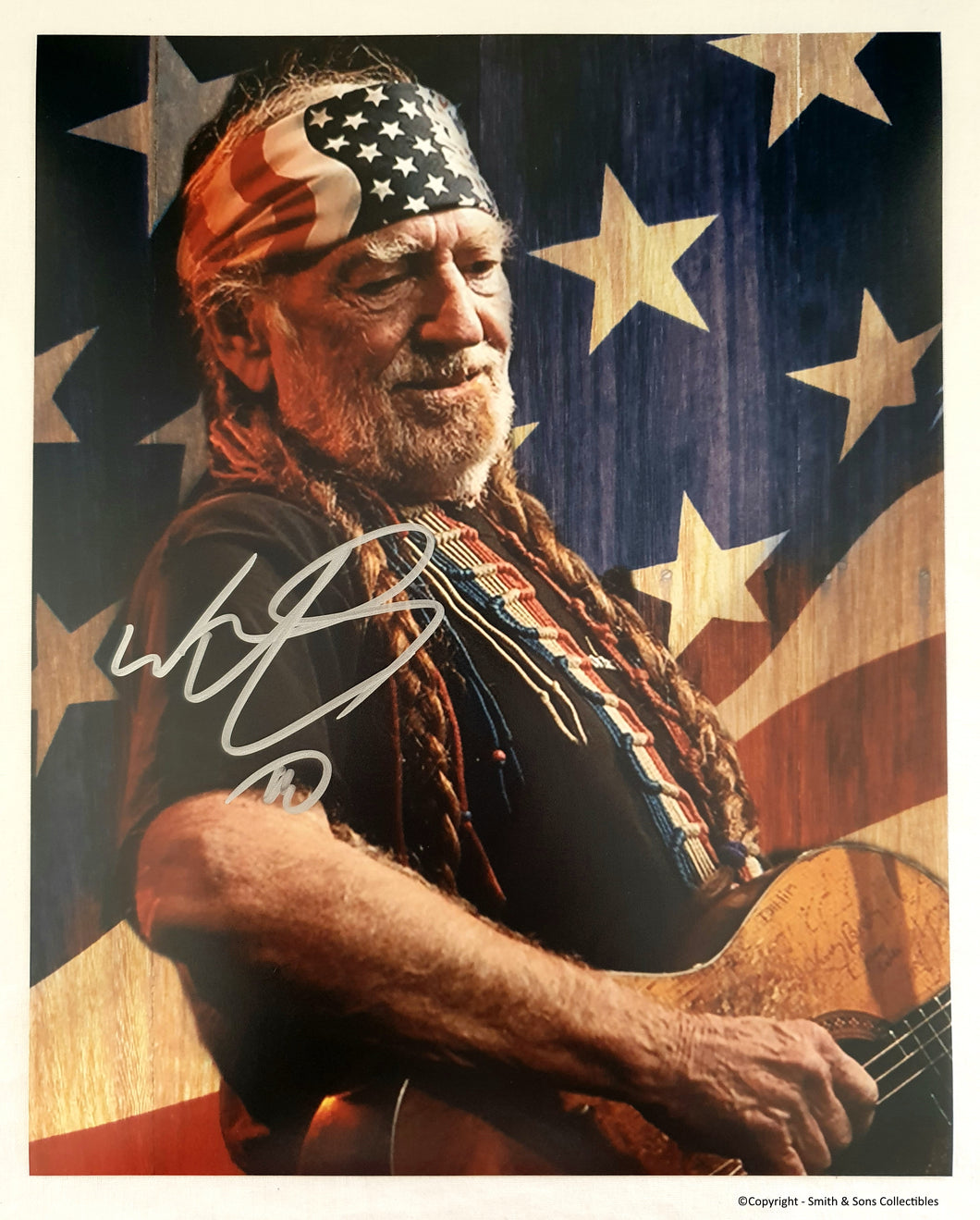 Willie Nelson Autographed Glossy 8x10 Photo COA #WN22584