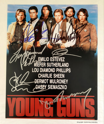 Young Guns Cast Autographed Glossy 8x10 Photo COA #YG36597 - Smith & Son's Collectibles