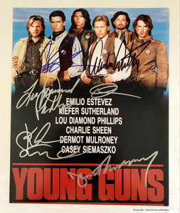 Young Guns Cast Autographed Glossy 8x10 Photo COA #YG36597