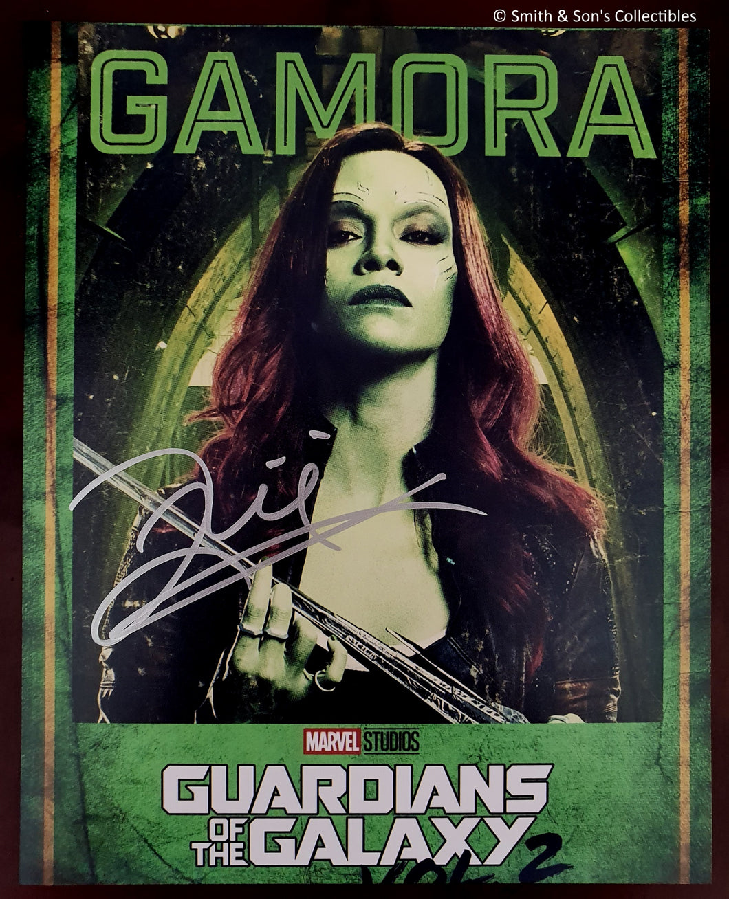 Zoe Saldana Autographed Guardians of the Galaxy Glossy 8x10 Photo COA #ZS69734